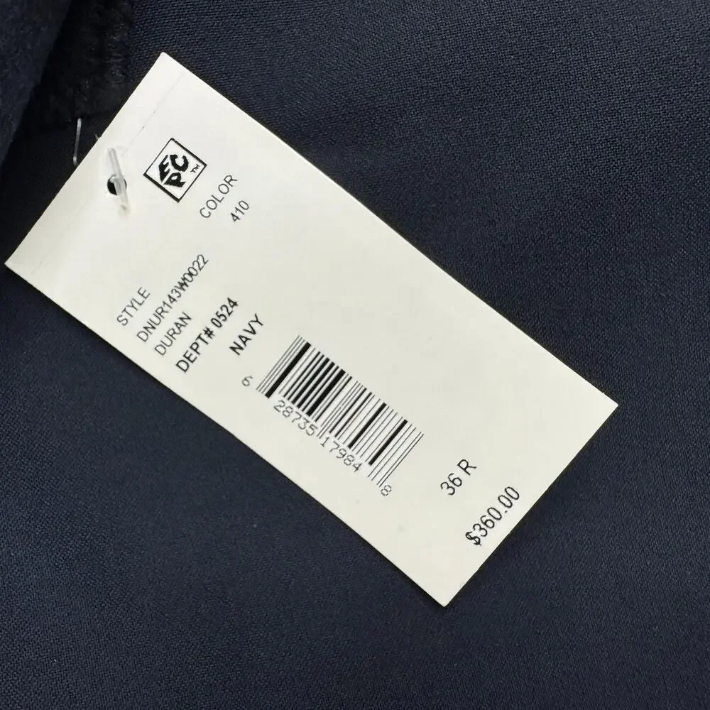 DKNY Mens Duran Modern Fit Stretch Solid Suit Jacket Navy 36R